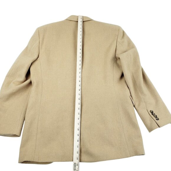 Jos A Bank Blazer Men's 42L Tan 100% Camel Hair Sports Coat Suit Jacket 2 Button - Picture 8 of 12